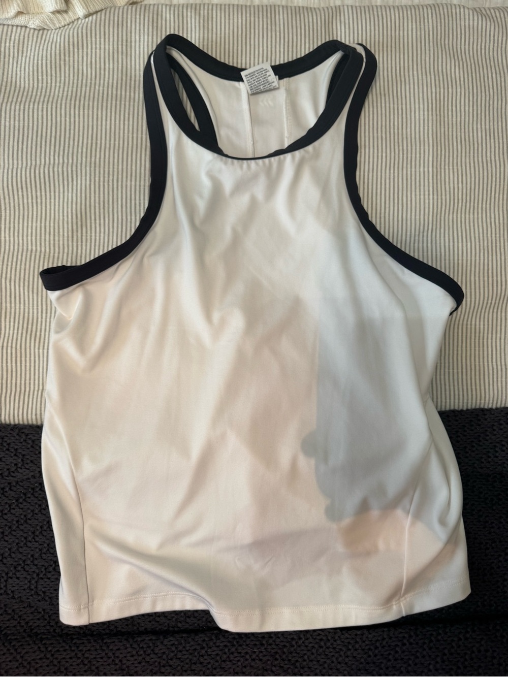 all in motion White Tank with Black Trim